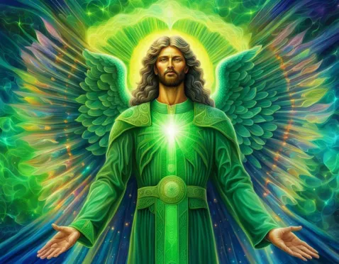 Arcangelo Raffaele del 5 raggio verde dei Maestri Ascesi: La guarigione Arcangelo Raffaele del 5 raggio verde dei Maestri Ascesi: La guarigione