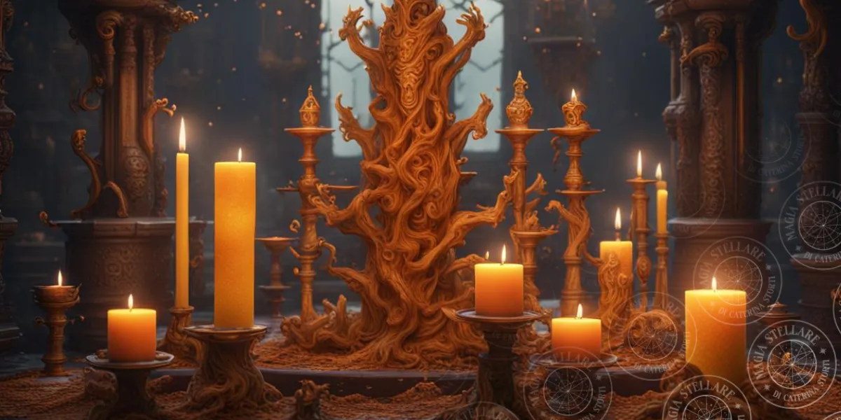 Rituali Magici con colata di cera per purificazioni.